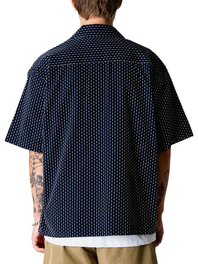 Woodbird Wang Shiko Short Sleeve Buttondown Shirt Spring 2026 | DARK NAVY