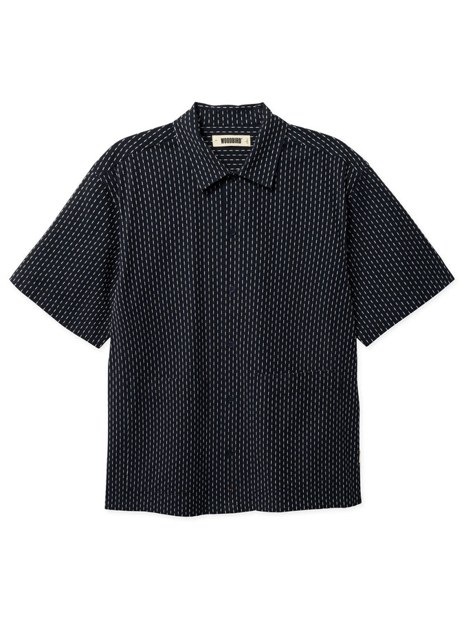 Woodbird Wang Shiko Short Sleeve Buttondown Shirt Spring 2026 | DARK NAVY