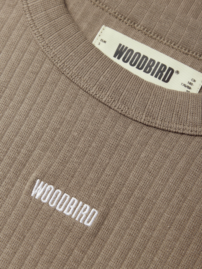 Woodbird Xao Base Long Sleeve T-Shirt Fall 2026 | DARK SAND