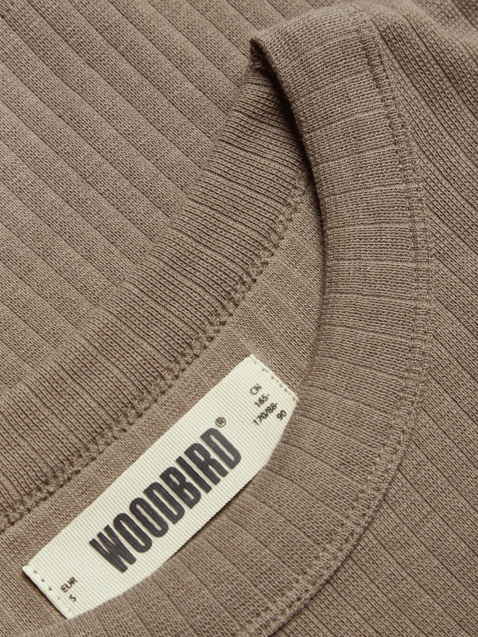 Woodbird Xao Base Long Sleeve T-Shirt Fall 2026 | DARK SAND