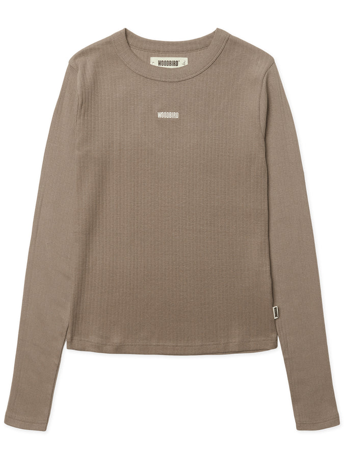 Woodbird Xao Base Long Sleeve T-Shirt Fall 2026 | DARK SAND