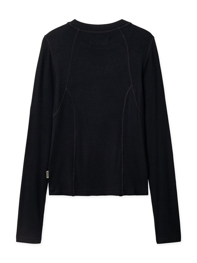 Woodbird Xao Long Sleeve T-Shirt Spring 2026 | BLACK