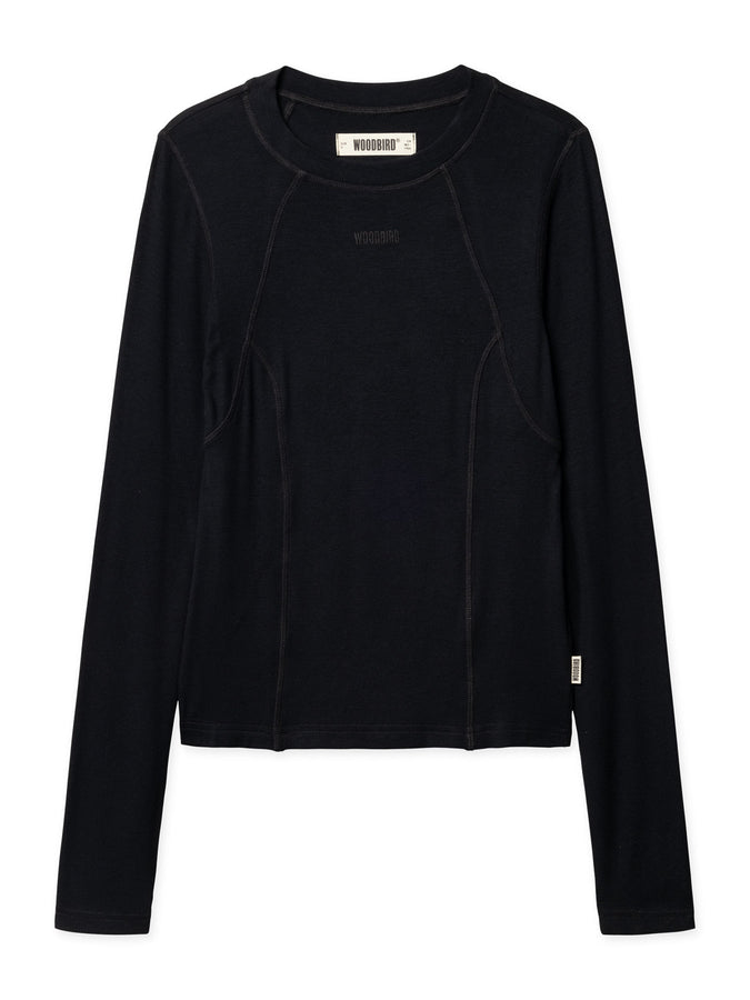 Woodbird Xao Long Sleeve T-Shirt Spring 2026 | BLACK