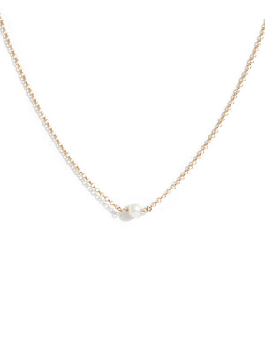Treasure Box Freshwater Pearl Necklace In Gold