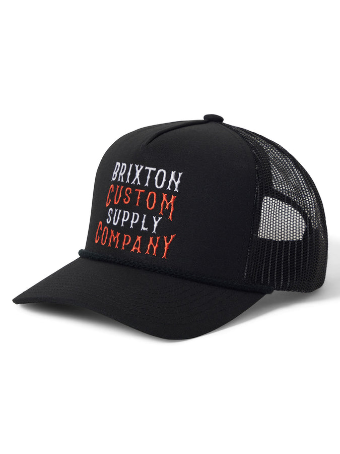 Brixton Wheaton Netplus Trucker Hat | BLACK/BLACK