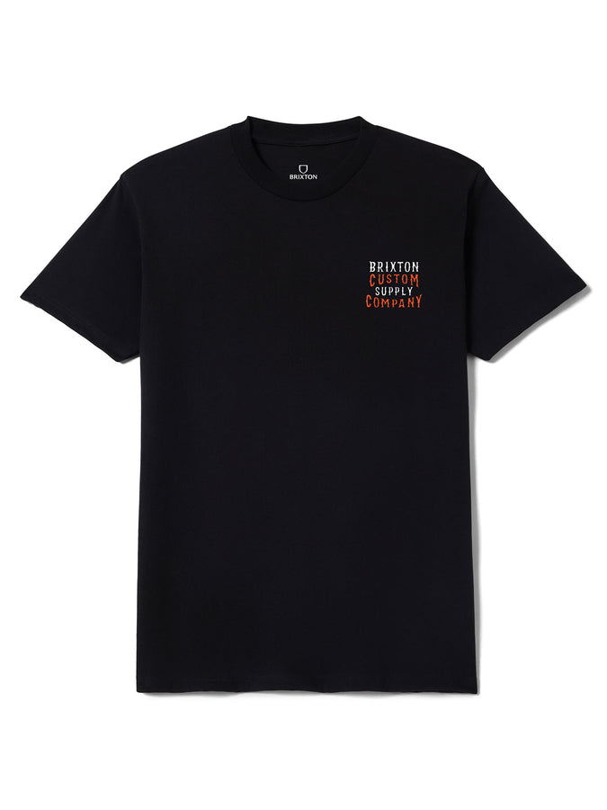 Brixton Wheaton T-Shirt Spring 2026 | BLACK WORN WASH