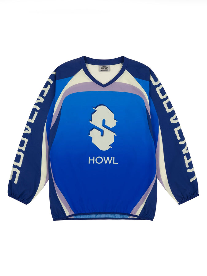 Souvenir x Howl Windproof Motto Jersey T-Shirt Winter 2026 | BLUE