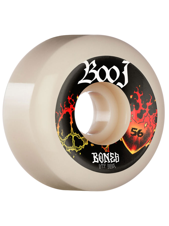 Bones STF V6 Wide-Cut Boo Heart & Soul Skateboard Wheels | NATURAL