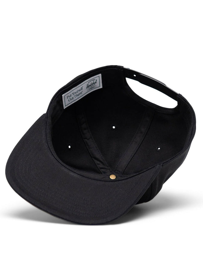 Herschel Whaler 6 Panel Strapback Hat | BLACK TONAL (05881)