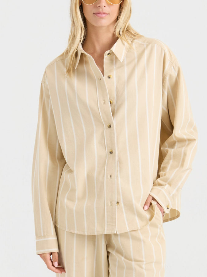 Roark Costa Long Sleeve Buttondown Shirt Spring 2026 | SAND (SAN)