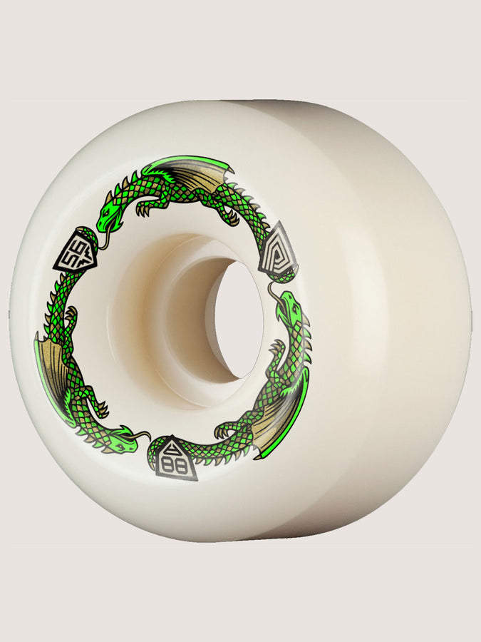 Powell Dragon Formula V6 88A Green Skateboard Wheels | NATURAL