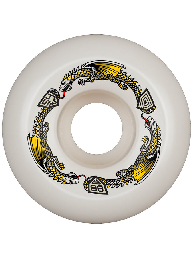Powell Dragon Formula 88A 54mm Skateboard Wheels 2025 | WHITE