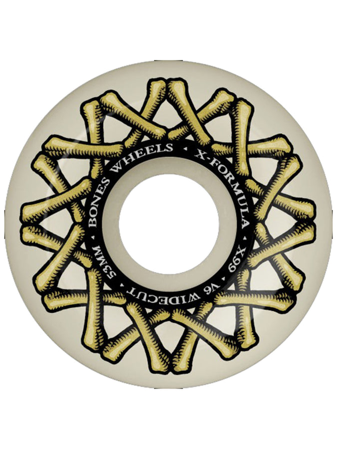 Bones X-Formula V6 Widecut 99A Skateboard Wheels 2025 | NATURAL