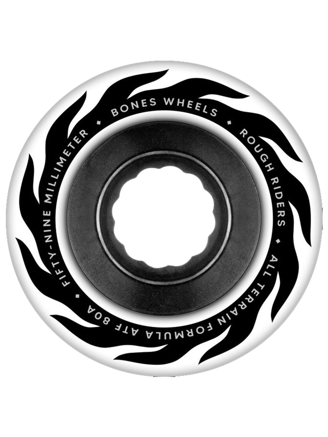 Bones Atf Rough Riders Eternal Flame White Skateboard Wheels | WHITE