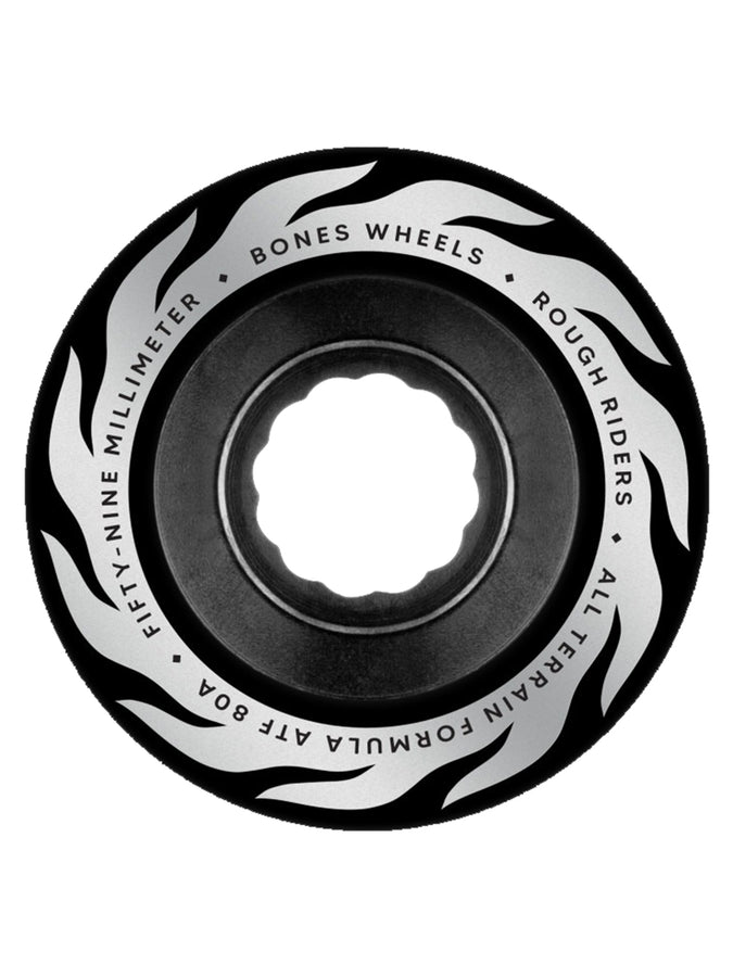 Bones Atf Rough Riders Eternal Flame Black Skateboard Wheels | BLACK