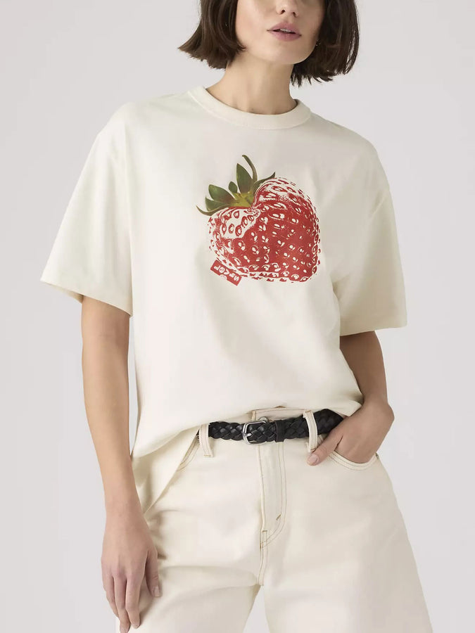 Levis Graphic Tabor Heart Strawberry Egret T-Shirt Spring2026 | EGRET (0017)