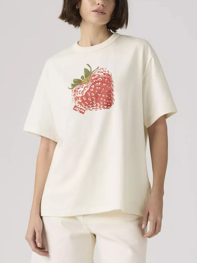 Levis Graphic Tabor Heart Strawberry Egret T-Shirt Spring2026 | EGRET (0017)