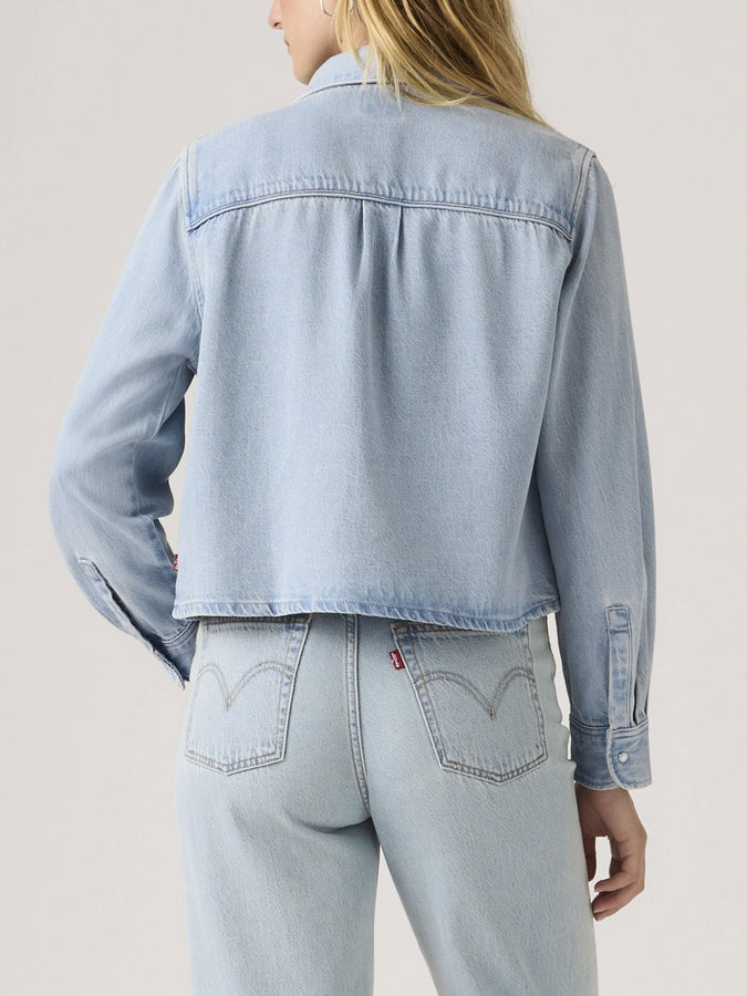 Levis Logan Tencel Shacket Stone Buttondown Shirt Spring 2026 | BLASTED STONE (0001)