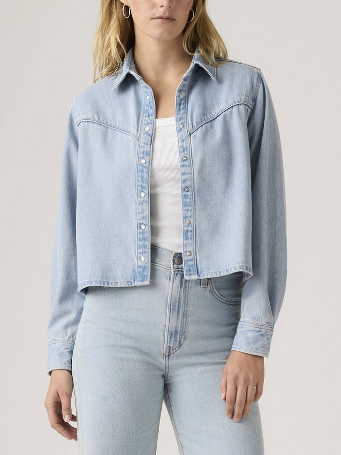 Levis Logan Tencel Shacket Stone Buttondown Shirt Spring 2026 | BLASTED STONE (0001)