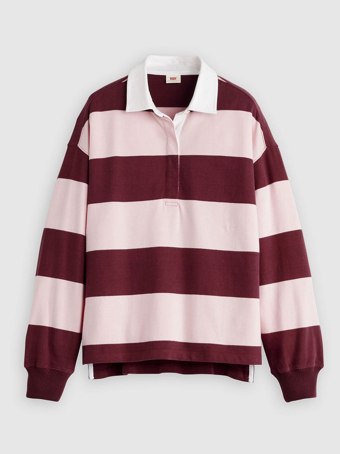 Levis Reenie Rugby Katie Stripe Coral Blush Polo Spring 2026 | CORAL BLUSH (0001)