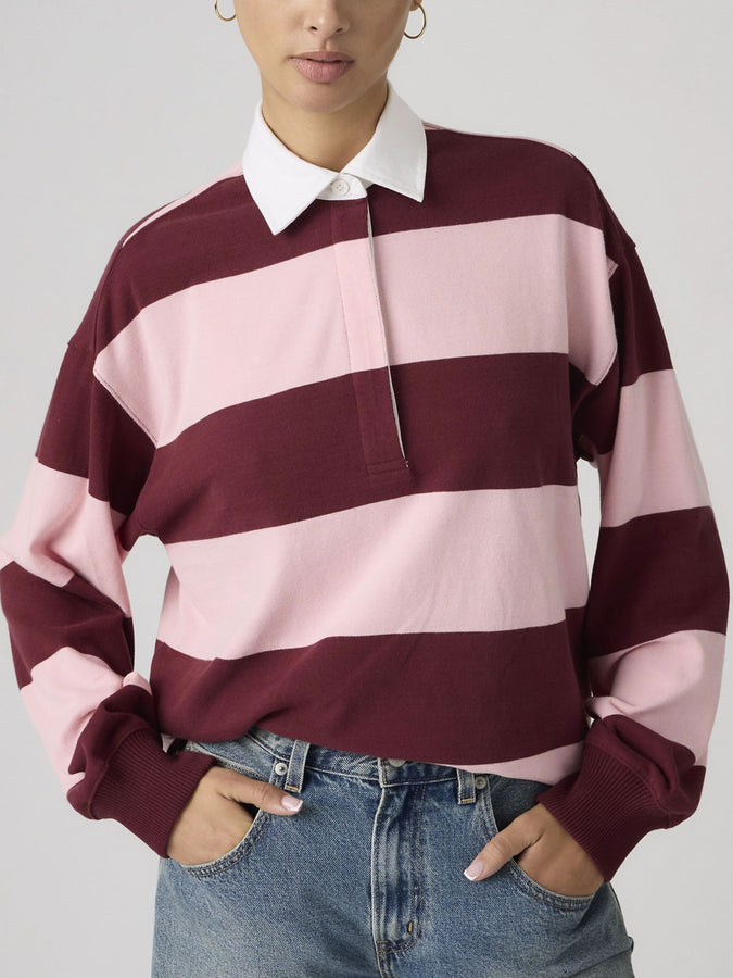 Levis Reenie Rugby Katie Stripe Coral Blush Polo Spring 2026 | CORAL BLUSH (0001)