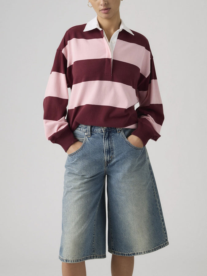 Levis Reenie Rugby Katie Stripe Coral Blush Polo Spring 2026 | CORAL BLUSH (0001)