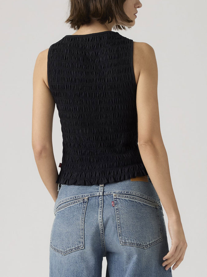 Levis Bella Smocked Anthracite Night Tank Top Summer 2026 | ANTHRACITE NIGHT (0000)