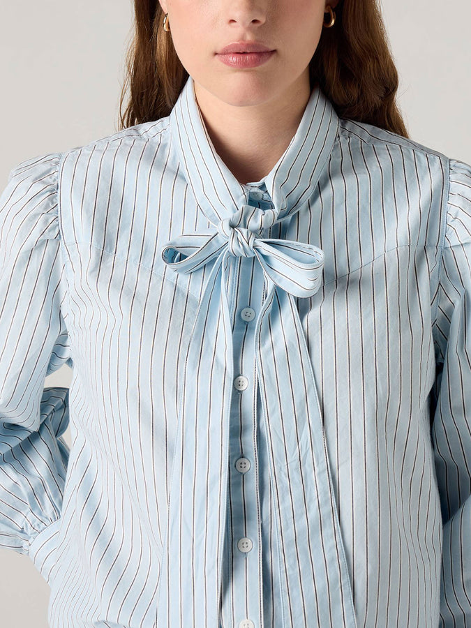 Levis Judice Western Sherman Strpe Buttondown Shirt Fall 2026 | ANGEL FALLS (0002)