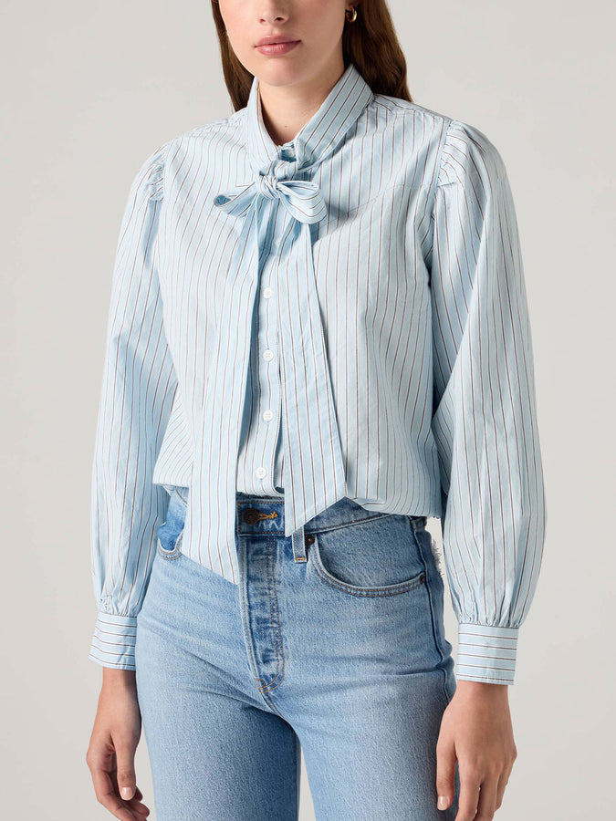 Levis Judice Western Sherman Strpe Buttondown Shirt Fall 2026 | ANGEL FALLS (0002)