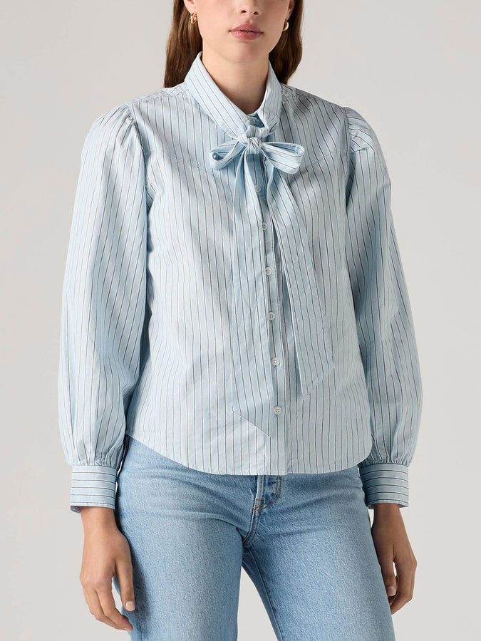 Levis Judice Western Sherman Strpe Buttondown Shirt Fall 2026 | ANGEL FALLS (0002)