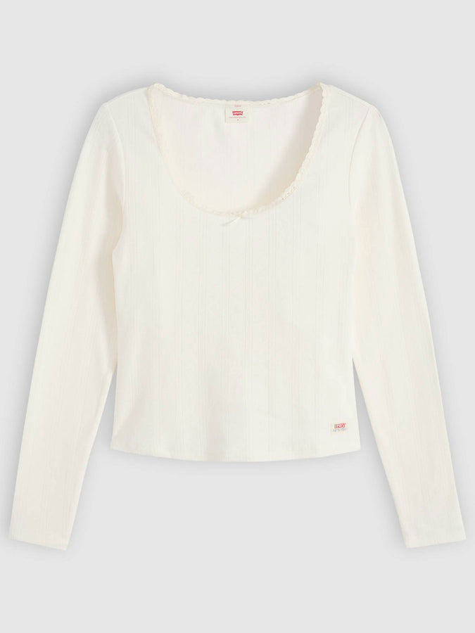 Levis Dry Good Pointelle Lace Egret L/S T-Shirt Fall 2026 | EGRET (0000)