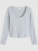 Levis Dry Goods Pointelle Lace Heather Gray T-Shirt Fall 2026