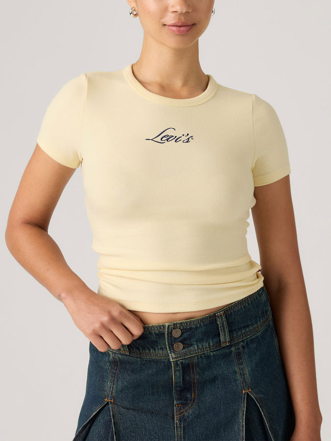 Levis GR Hayes SSNL Script Emb Pear Sorbet T-Shirt Fall 2026 | PEAR SORBET (0008)