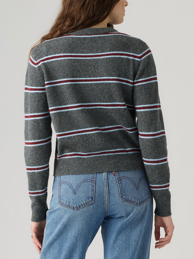 Levis Claire Devin Stripe Heather Grey Cardigan Fall 2026 | HEATHER GREY (0004)