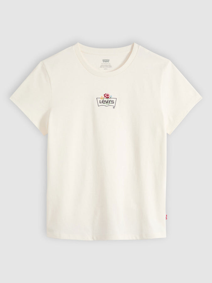 Levis The Perfect Tee Emb Pink Bw Egret T-Shirt Fall 2026 | EGRET (3496)