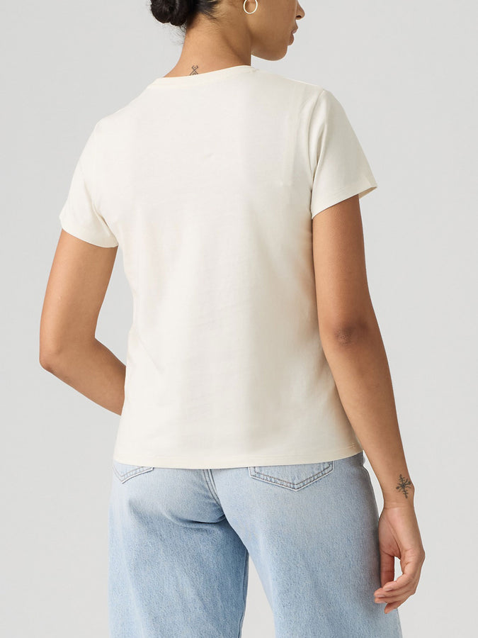 Levis The Perfect Tee Emb Pink Bw Egret T-Shirt Fall 2026 | EGRET (3496)