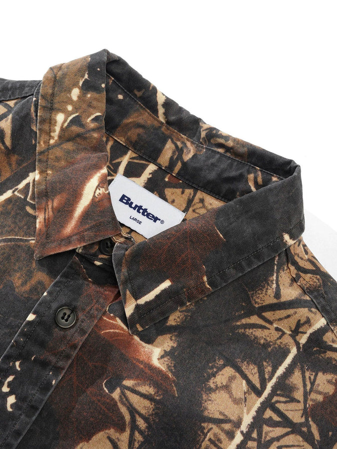 Butter Goods Washed Pocket Long Sleeve Buttondown Shirt | CAMO