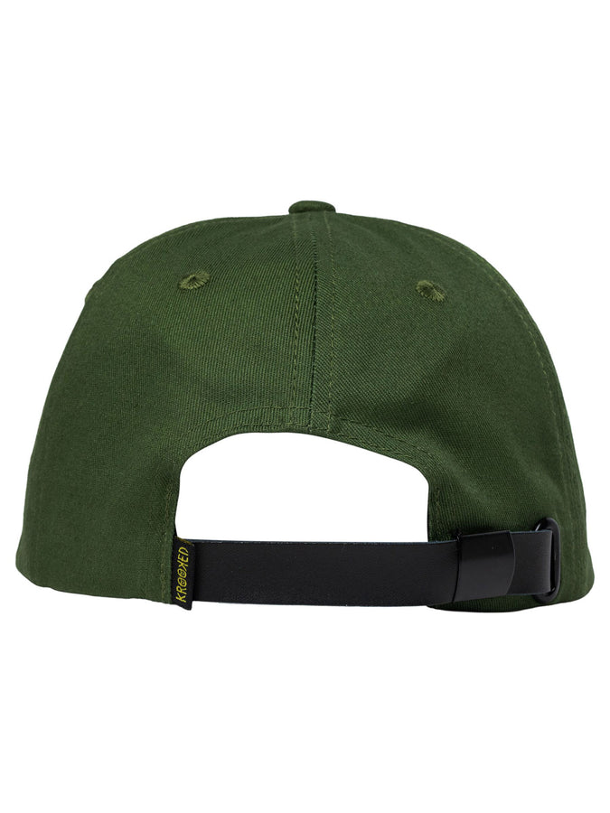 Krooked Double Ok Script Strapback Hat | OLIVE/CREAM