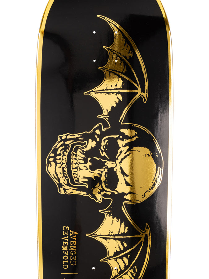 Welcome x Avenged Sevenfold Deathbat 10.5 Skateboard Deck | BLACK/GOLD FOIL