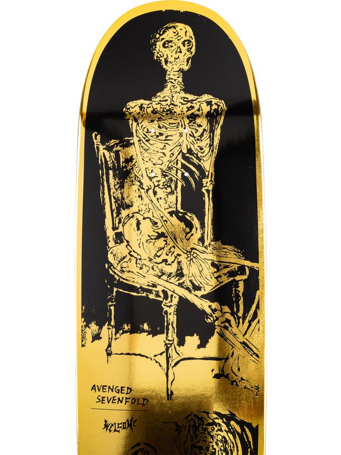 Welcome x Avenged Sevenfold Life Is But A Dream Skateboard | BLACK/GOLD FOIL