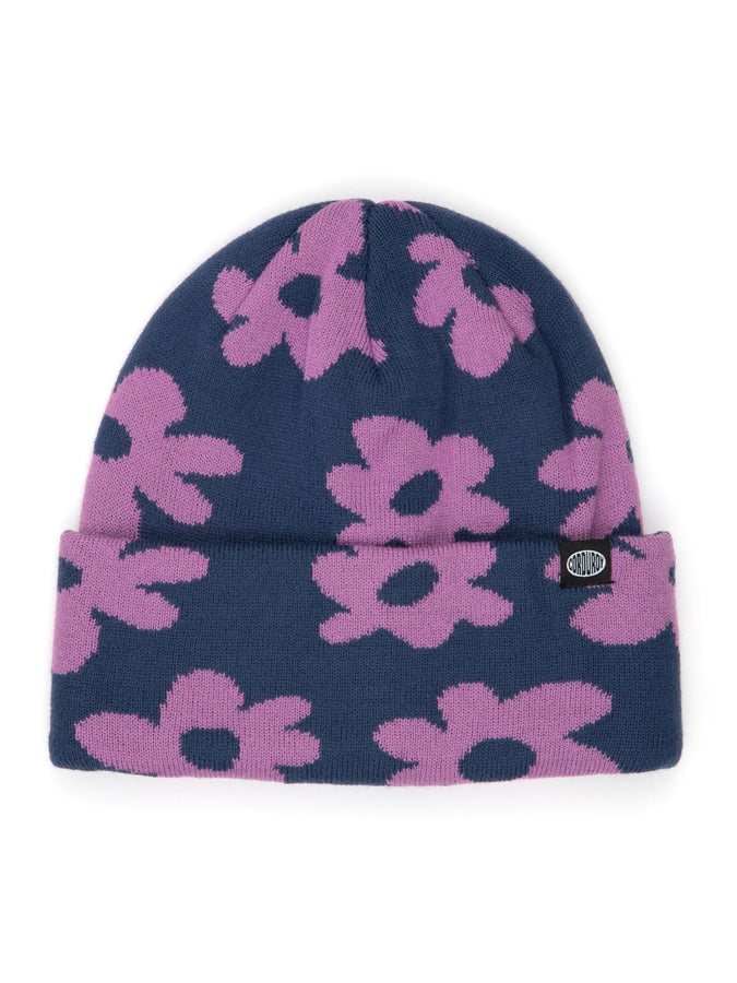 Corduroy Wildflower Beanie | PURPLE