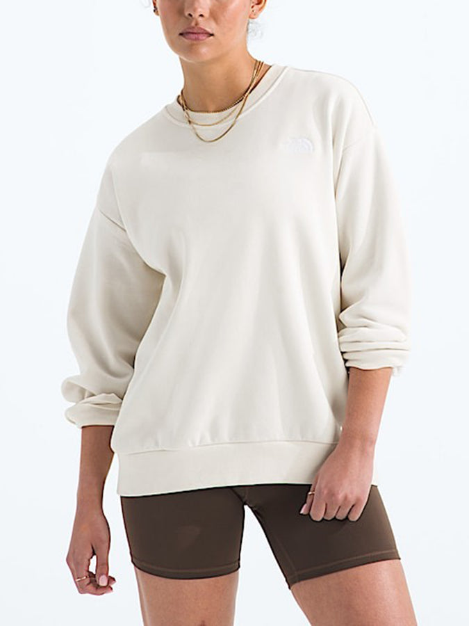 TNF Evolution Simple Dome Oversized Crewneck Sweatshirt | WHITE DUNE (QLI)
