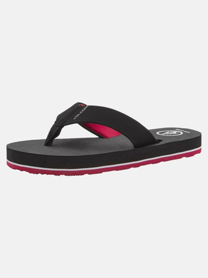 Volcom Victor 2 Sandals (Youth 7-14) Spring 2026 | BLACK/RED (BRD)