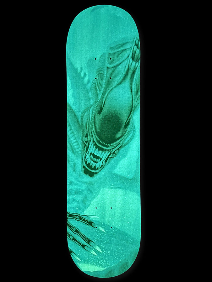 Huf x Alien Xenomorph 8.25’’ Skateboard Deck | GLOW IN THE DARK