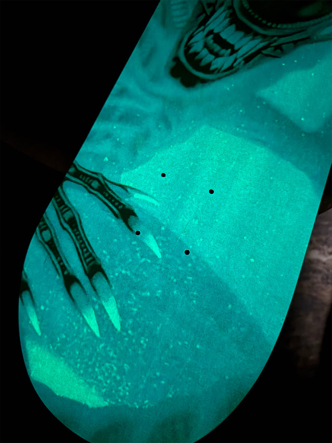Huf x Alien Xenomorph 8.25’’ Skateboard Deck | GLOW IN THE DARK