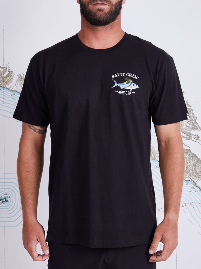 Salty Crew Rooster Premium T-Shirt Spring 2024 | BLACK
