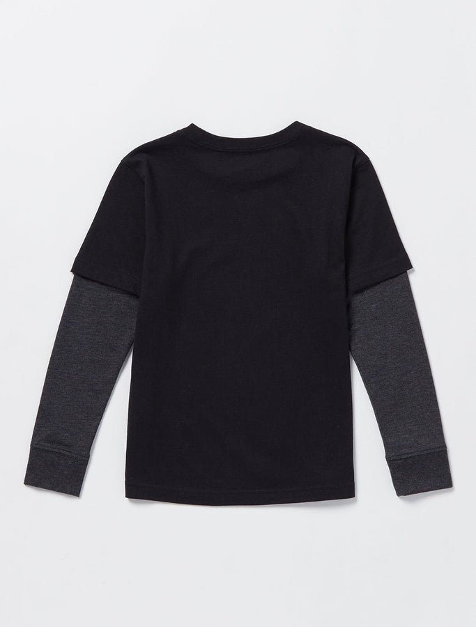 Volcom Rotato Twofer Long Sleeve T-Shirt(Boys 2-7) Fall 2023 | BLACK (BLK)