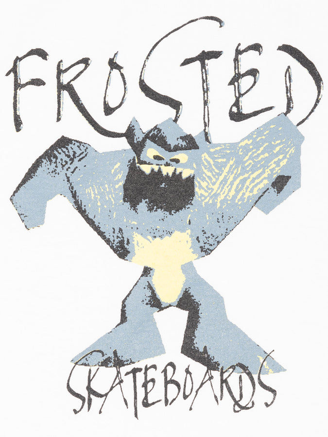 Frosted Skateboards Yeti T-Shirt Summer 2026 | WHITE