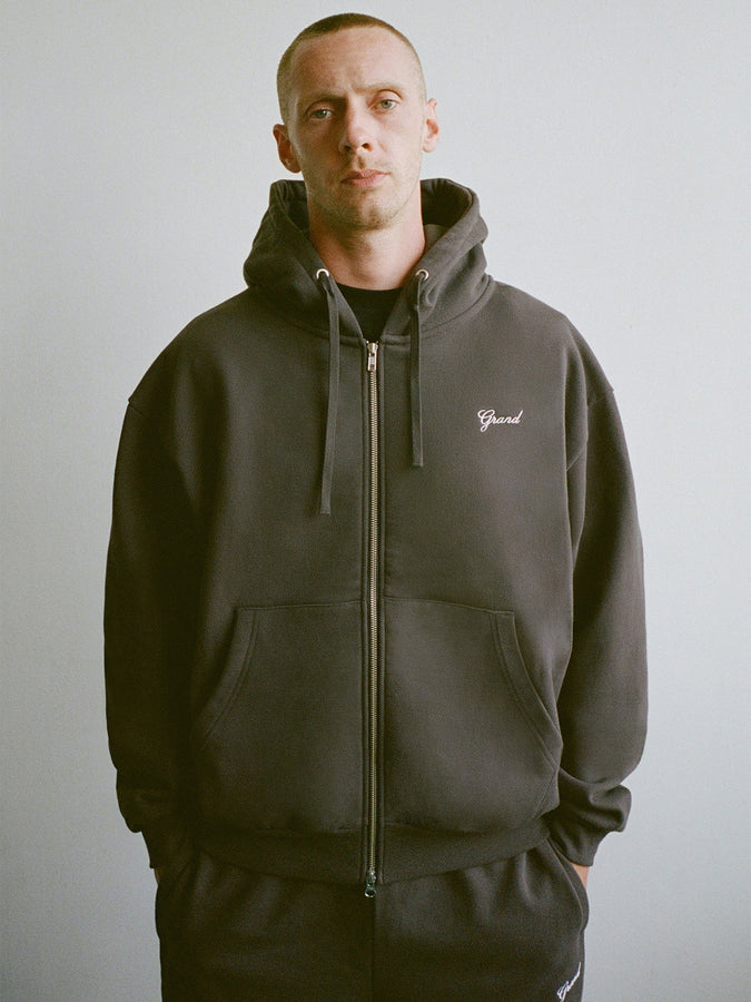 Grand Zip Script Hoodie Fall 2026 | ESPRESSO