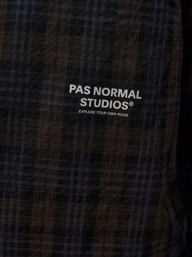 Pas Normal Studios Off-Race Seersucker Long Sleeve Buttondown Shirt Fall 2026 | DARK NAVY
